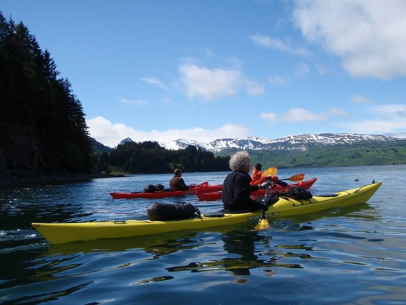 Jean-Jacques Lemoine en kayak de mer sur l'île de kodiak