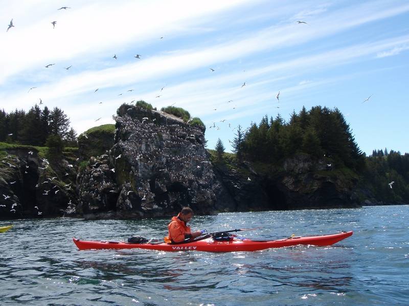 Jean-Louis Simon en kayak (île de kodiak)
