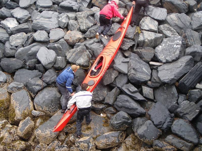 Arrivée dans le port de kodiak. Remontée de kayak