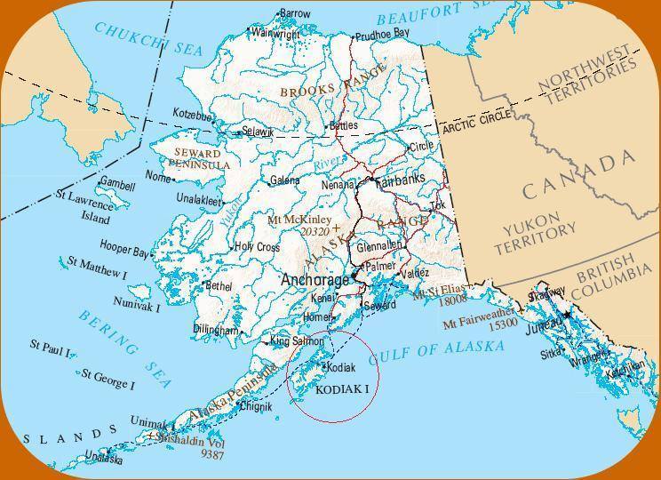 Carte de l'alaska