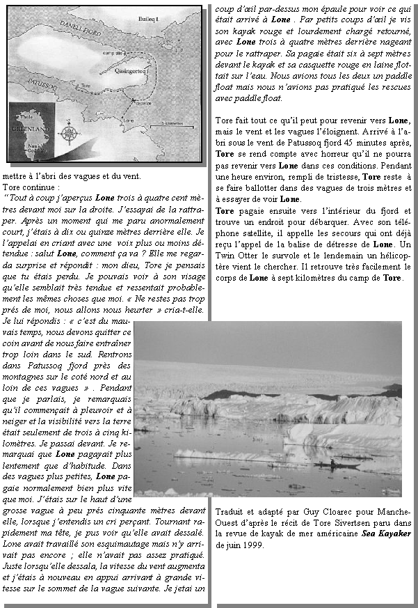 Article paru dans Sea kayaker